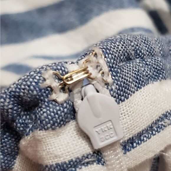 🔺️Gap Blue & White Stripe Linen Blend Apron Romper Shorts Size 00 - Picture 8 of 11